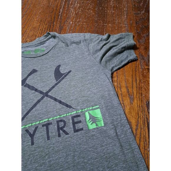 Small Hippy Tree Green Black Short Sleeve Pullover Tee Tshirt Top - Picture 3 of 6